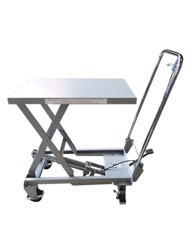Table élévatrice manuelle aluminium 100 kg