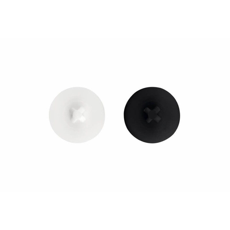 Capuchon blanc et noir pour vis PVC-70 